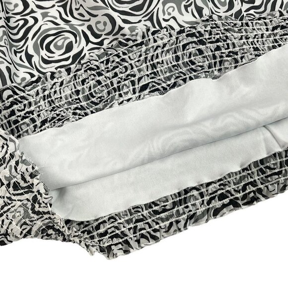 Lane Bryant Womens Lined Blouse Sleeveless Elastic Hem Black White 26/28W - Picture 6 of 8